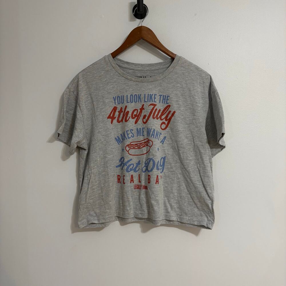 You look like the Fourth of the July Legally Blonde Women's Large Gray Crop Top